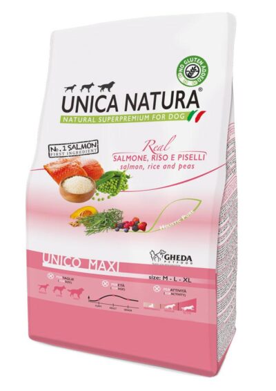 UNICA NATURA-Суха храна за кучета със сьомга 12 кг